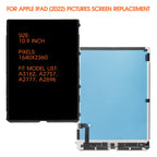 for iPad 10th Gen LCD Screen Replacement for ipad 10th Generation Display 2022 A2696 A2757 A2777 LCD Display Replacement Repair Part(Not Touch Digitizer)