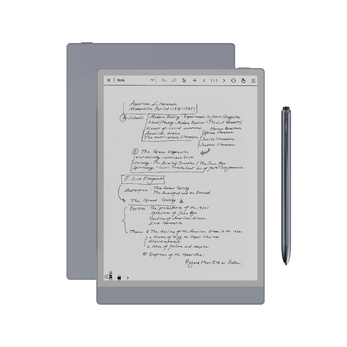 Huion Ink EB1011 E Ink Tablet 10.3" Digital Notebook with Dual Front Light