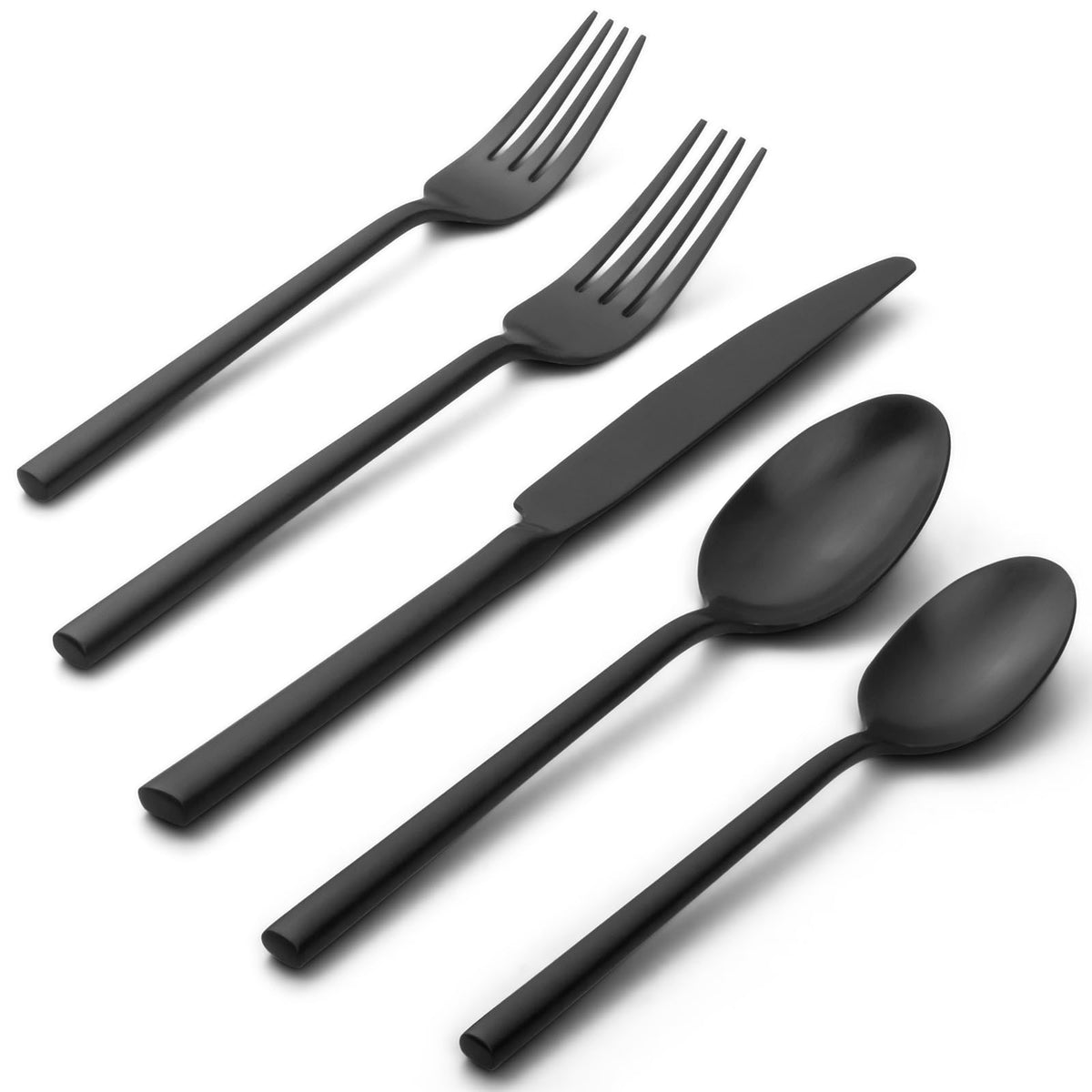 Potter 65-Piece Forged Silverware Set, Service for 12 – Premium Stainless Steel Flatware Set, Modern Design with Satin Finish, Ideal for Home, Kitchen, Party, Camping