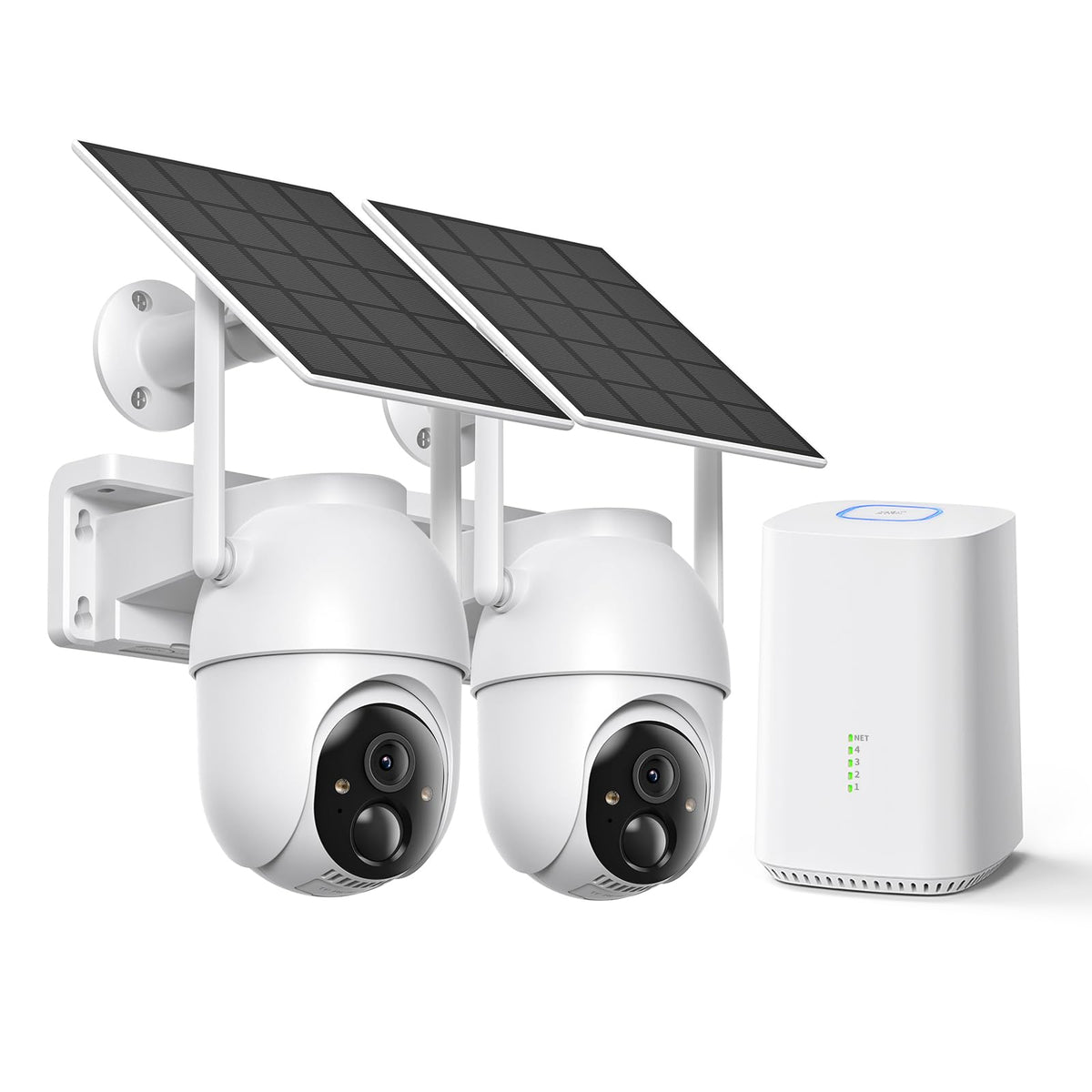 SEHMUA Home Security Camera System, 4MP 360° Full Live View/No Monthly Fee