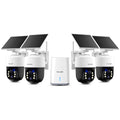 SOLIOM 4K Solar Security Cameras Wireless Outdoor System, 4-Cam Kit