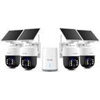 SOLIOM 4K Solar Security Cameras Wireless Outdoor System, 4-Cam Kit