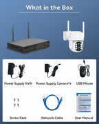4PCS CCTV Security Camera System with 4K NVR