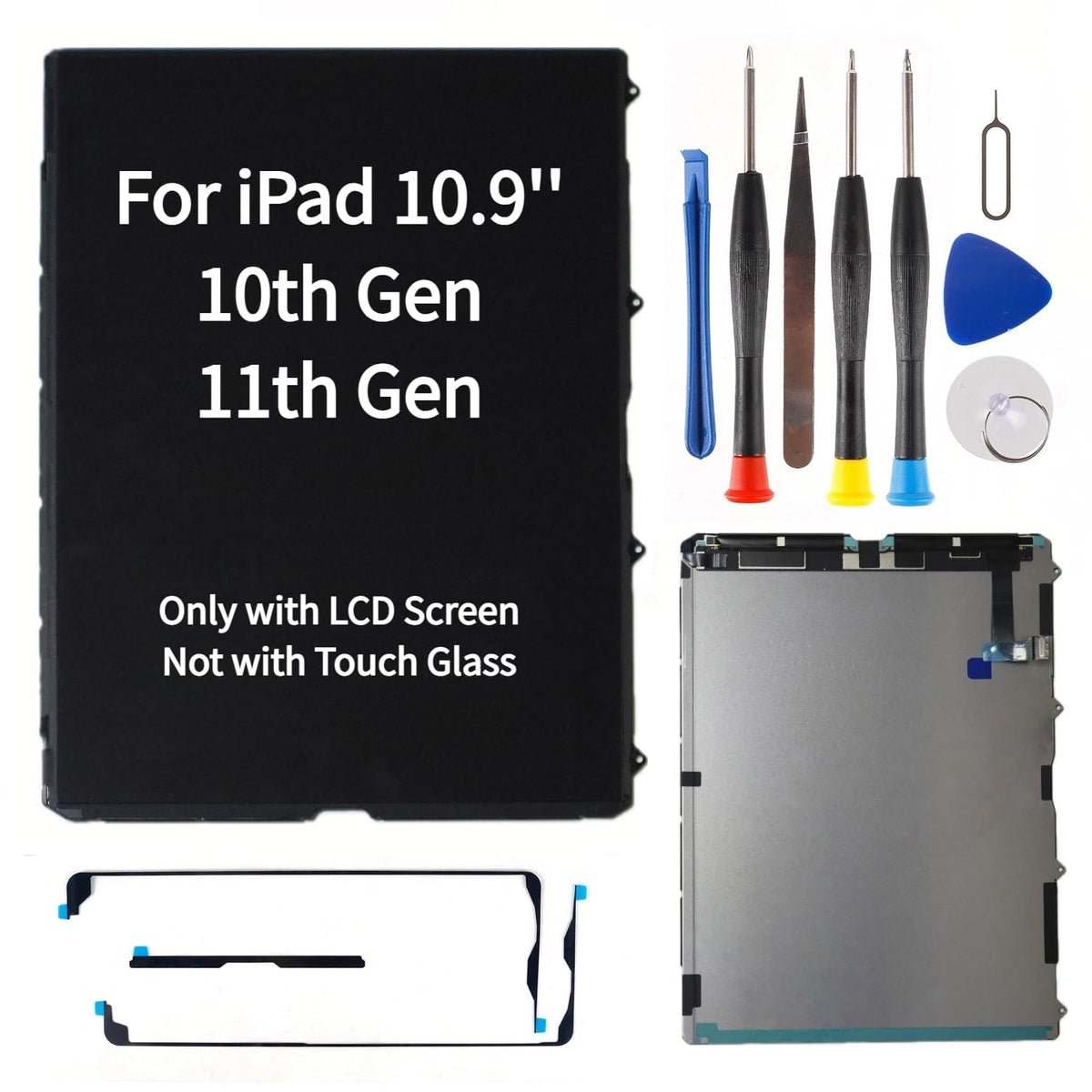10.9" LCD Screen Replacement for iPad 10th 11th Generation with Repair Kit (not Touch Glass), Specialized for Repair Shops, Factory Direct Supply, Model: A2696 A2757 A2777 A3354 A3355 A3356