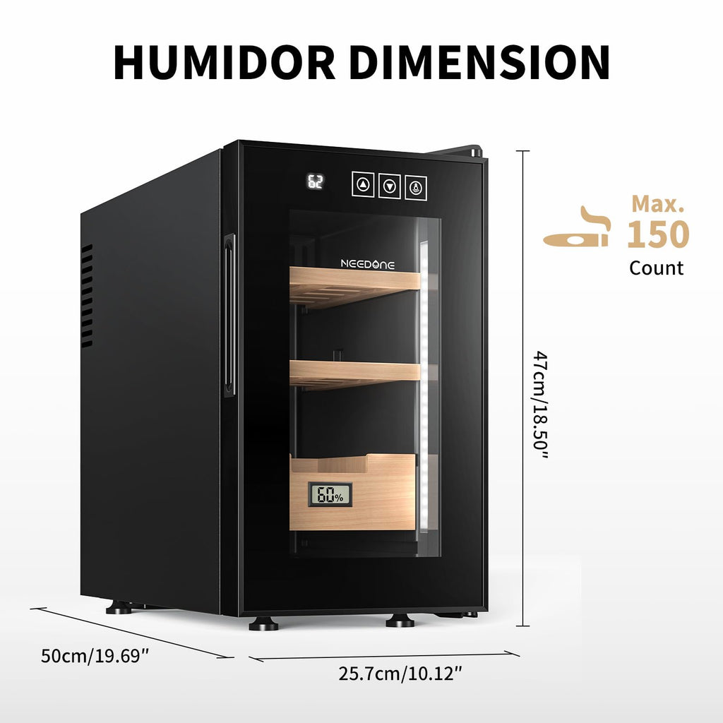 NEEDONE Electric Cigar Humidor 23L with Heating and Cooling Control System