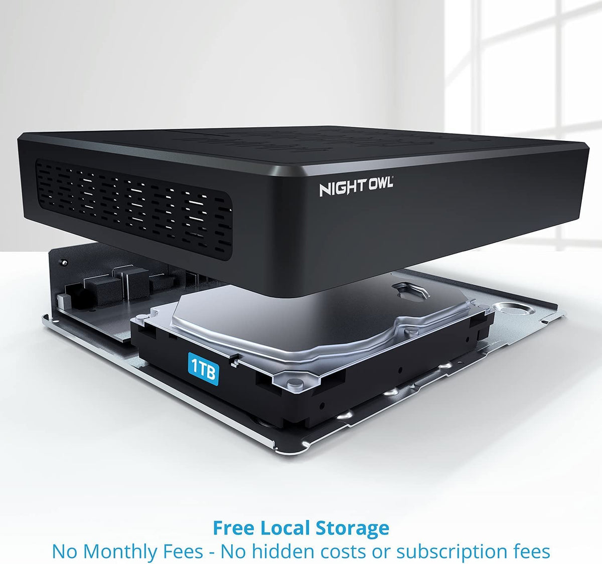 Night Owl 8-Ch Wired DVR System, 4 4K Cams, 1TB HDD, Siren