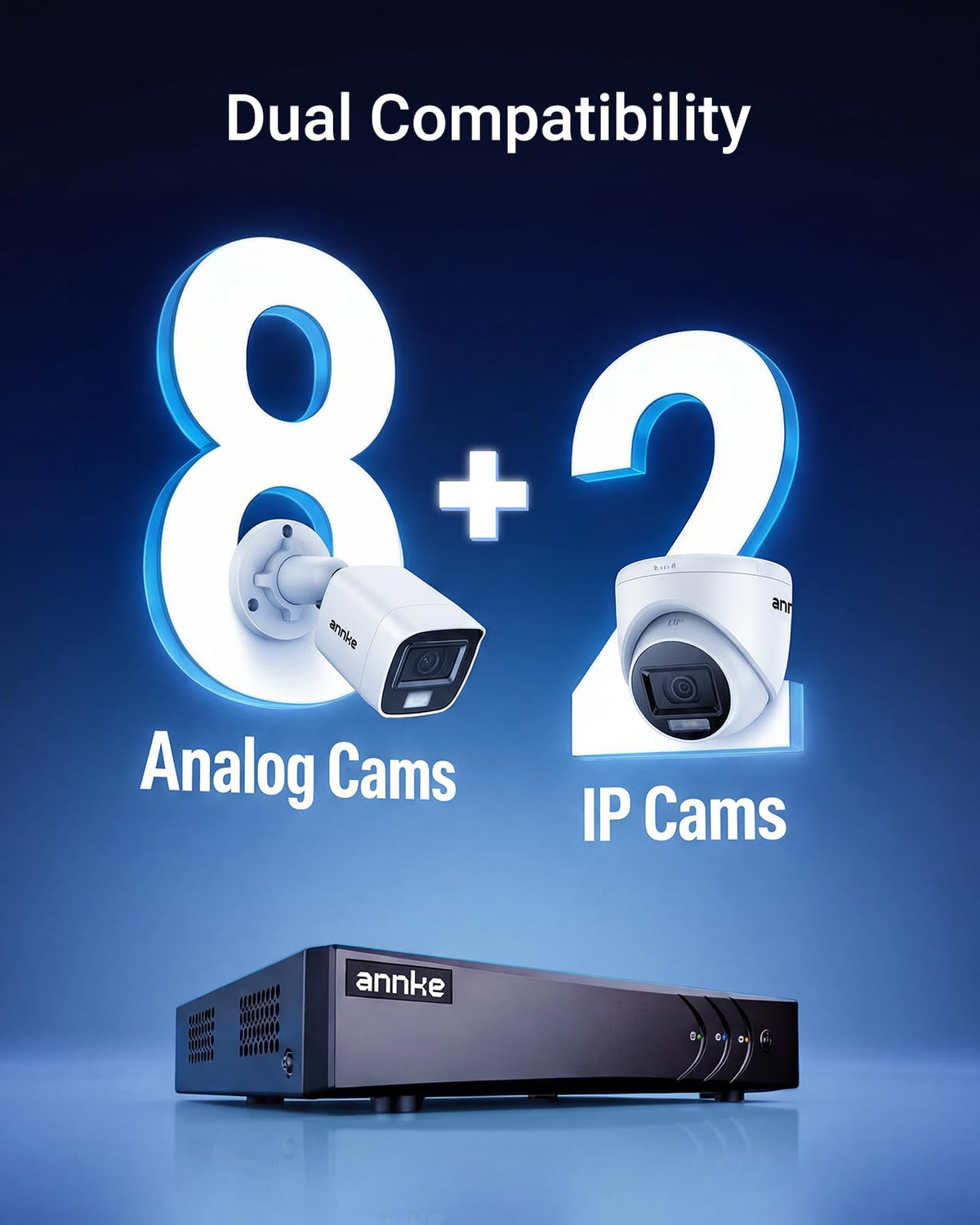 ANNKE 8CH 3K Lite H.265+ Security Digital Video Recorder, 1TB Hard Drive