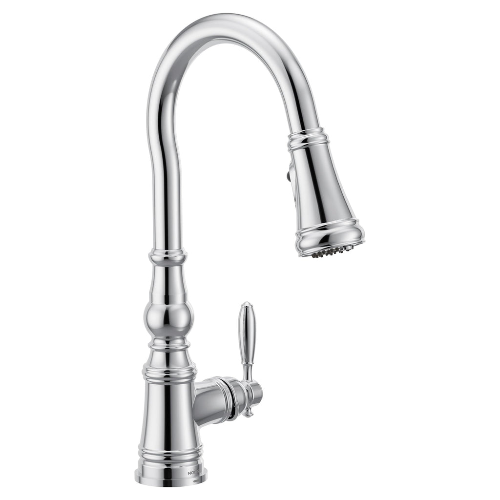 Moen S73004NL Weymouth Polished Nickel Pulldown Kitchen Faucet