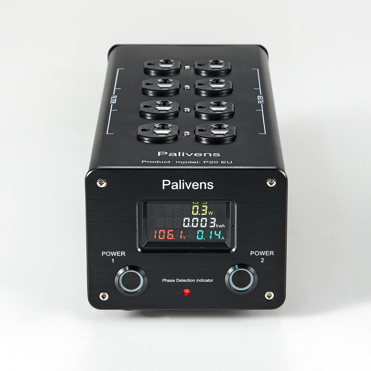AC Power Filter 8 Ways Power Conditioner with LED Display for HiFi