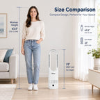 Hiluce All Season Bladeless Fan, 1400W Space Heater & 40W Tower Fan Combo