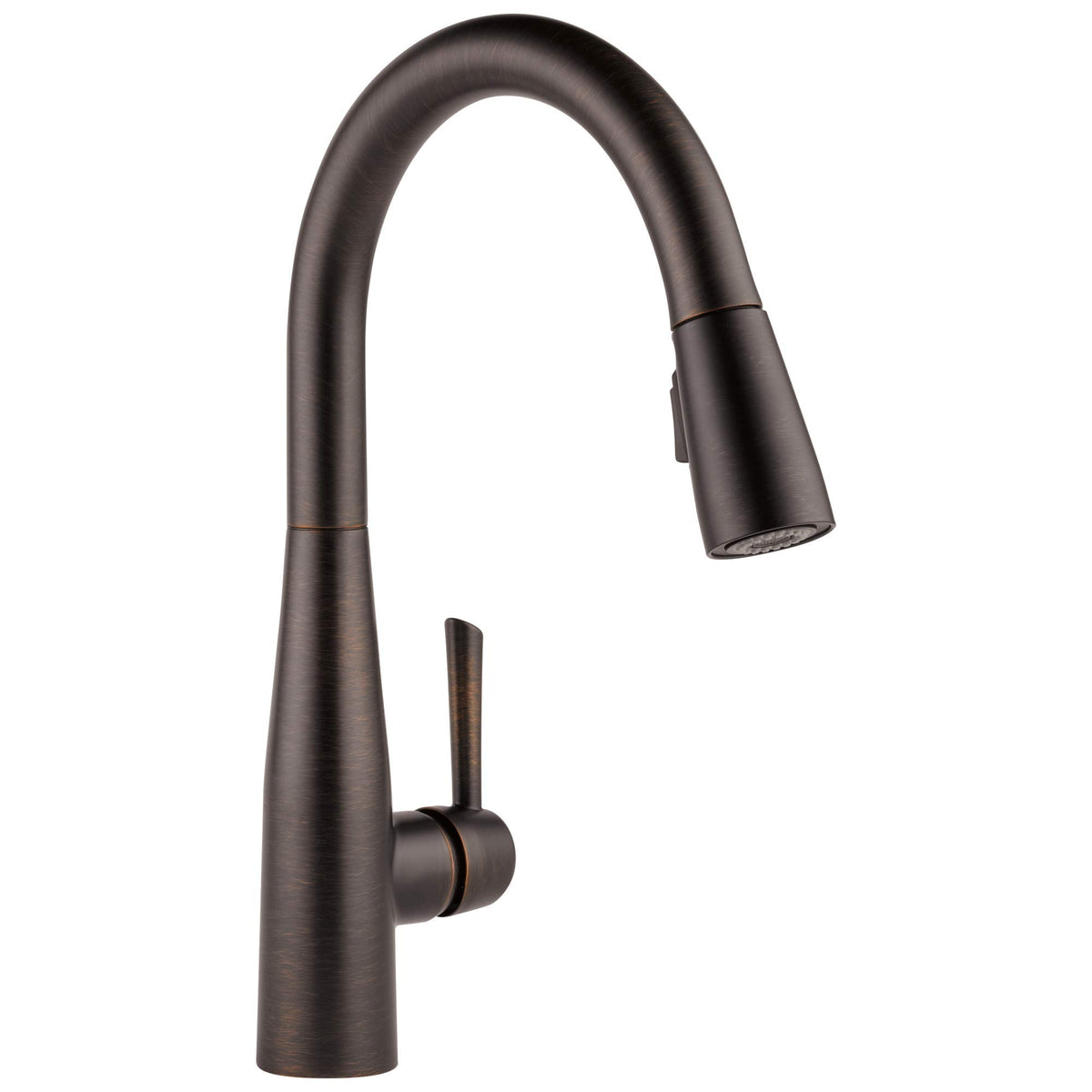 Delta Essa Matte Black Touch Kitchen Faucet with Pull Down Sprayer, Modern Single Hole Touch On Kitchen Sink Faucet, Single Handle, Matte Black 9113T-BL-DST