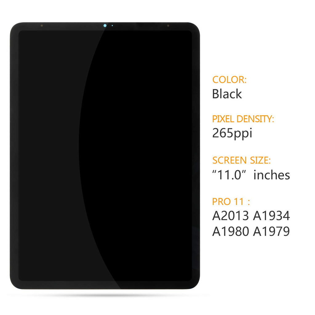 for iPad Pro 11 Screen Replacement 2018 for iPAD PRO 11 1st Generation LCD Screen A1934 A1980 A2013 LCD Display Glass Touch Digitizer Repair Parts Kit + Tools +Tempered Glass