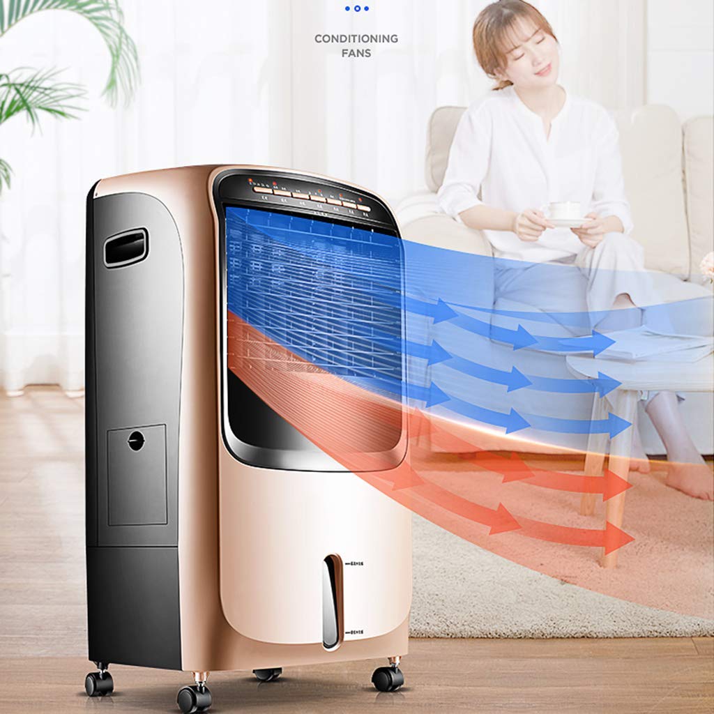 Household Air-Conditioning Fan Portable Heater Cooling and Heating Fan with Remote Control and Timer Function Humidity Balance Home/Commercial