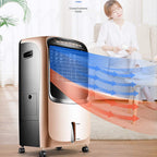 Household Air-Conditioning Fan Portable Heater Cooling and Heating Fan with Remote Control and Timer Function Humidity Balance Home/Commercial