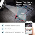 GMK 4 Pack Solar Camera System, Security Cameras Wireless Outdoor, 2K Video