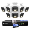 ANNKE 8CH 2MP Two-Way Audio Analog Wired Security Camera System, 2TB HDD