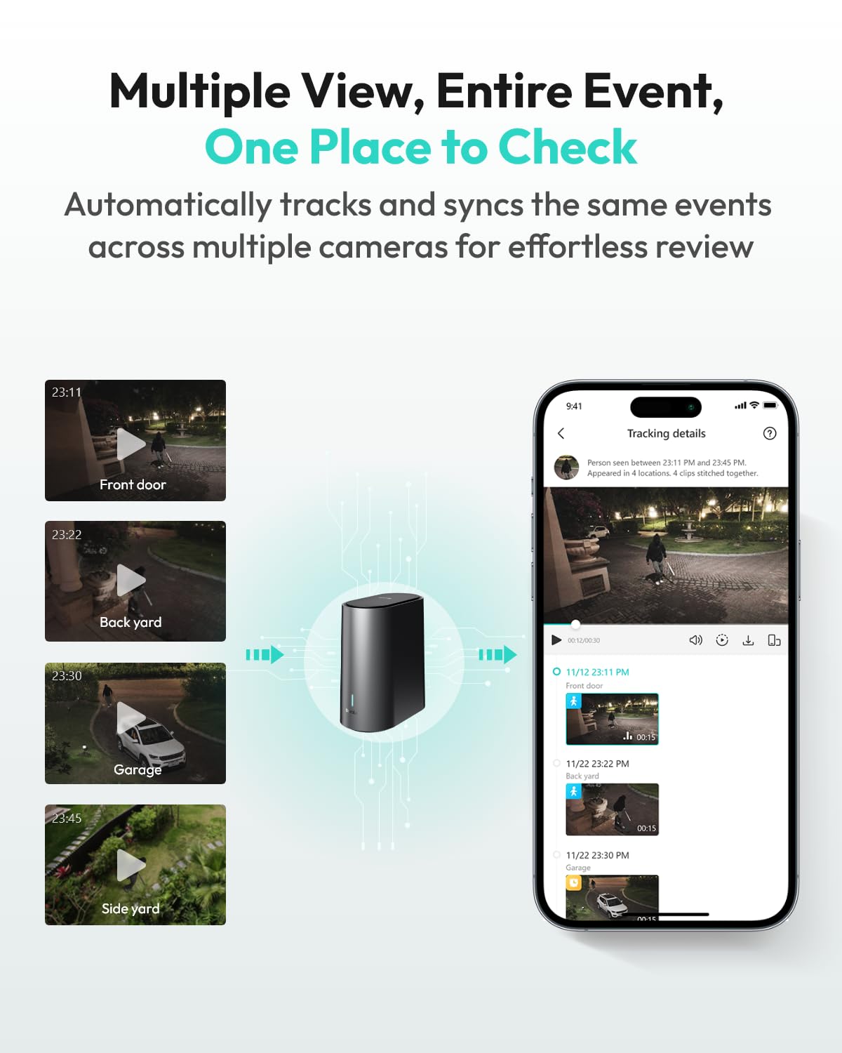BOTSLAB 4K Security Camera Wireless Outdoor, 4 Cam-Kit, 32GB Local Storage