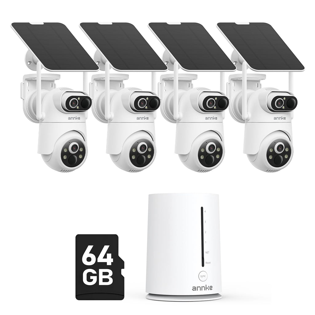 ANNKE No Subscription Security Camera System Wireless with 64GB SD Home Hub
