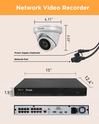 16 Camera Security System 16 Channel PoE with 4TB HDD, PD93A1616-5M