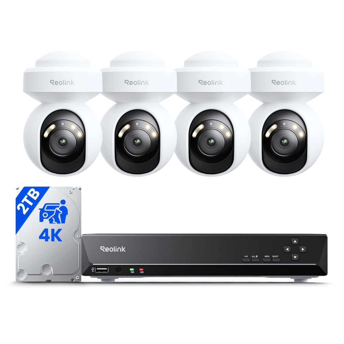 REOLINK 8CH 4K Security Camera System with PT Auto-Tracking RLK8-800PT4