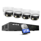 ANNKE 4K PoE Security Camera System with Dual-Lens, 180°Wide Angle, 2TB HDD