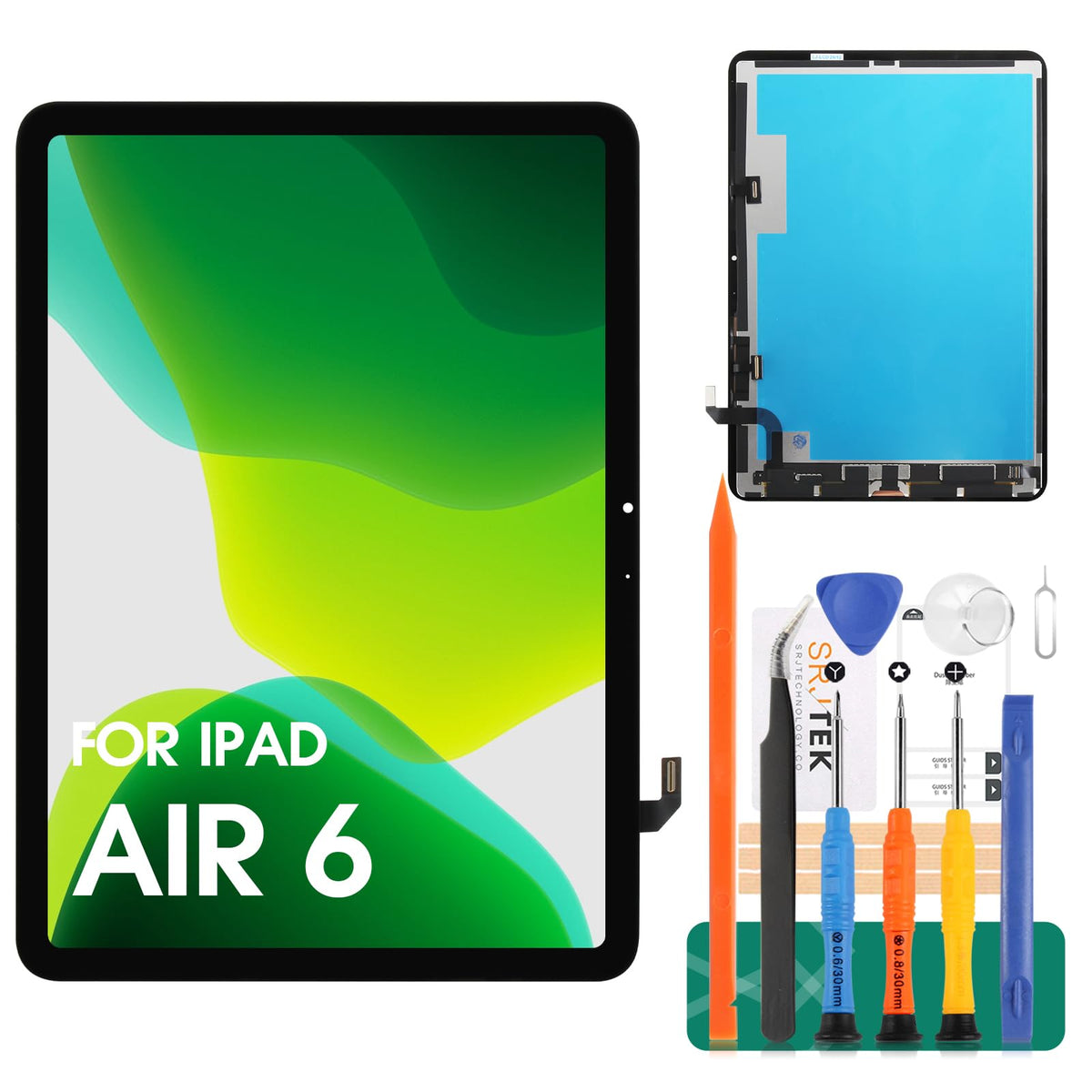 SRJTEK For iPad Air 13" (M2) LCD Display for iPad Air 13 (2024) Screen Replacement for iPad Air 6th Gen 2024 A2898 A2899 A2900 Touch Screen Digitizer Assembly Repair Kits (Black,Not For M3)