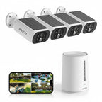 ARCCTV Solar Security Cameras Wireless Outdoor, 4 Cam-Kit, 4MP 2.5K HD