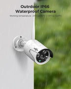 Hiseeu Home Security System, 24/7 Recording 5MP Wired Plug-in Powered Outdoor Bullet Cameras, 2.4G/5G WiFi Pro, 4K NVR with 12" LCD Monitor, 3TB HDD, Night Vision, IP65