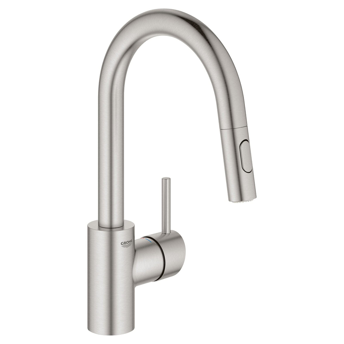 GROHE Concetto Kitchen Pull Down Bar Faucet with Sprayer, SuperSteel