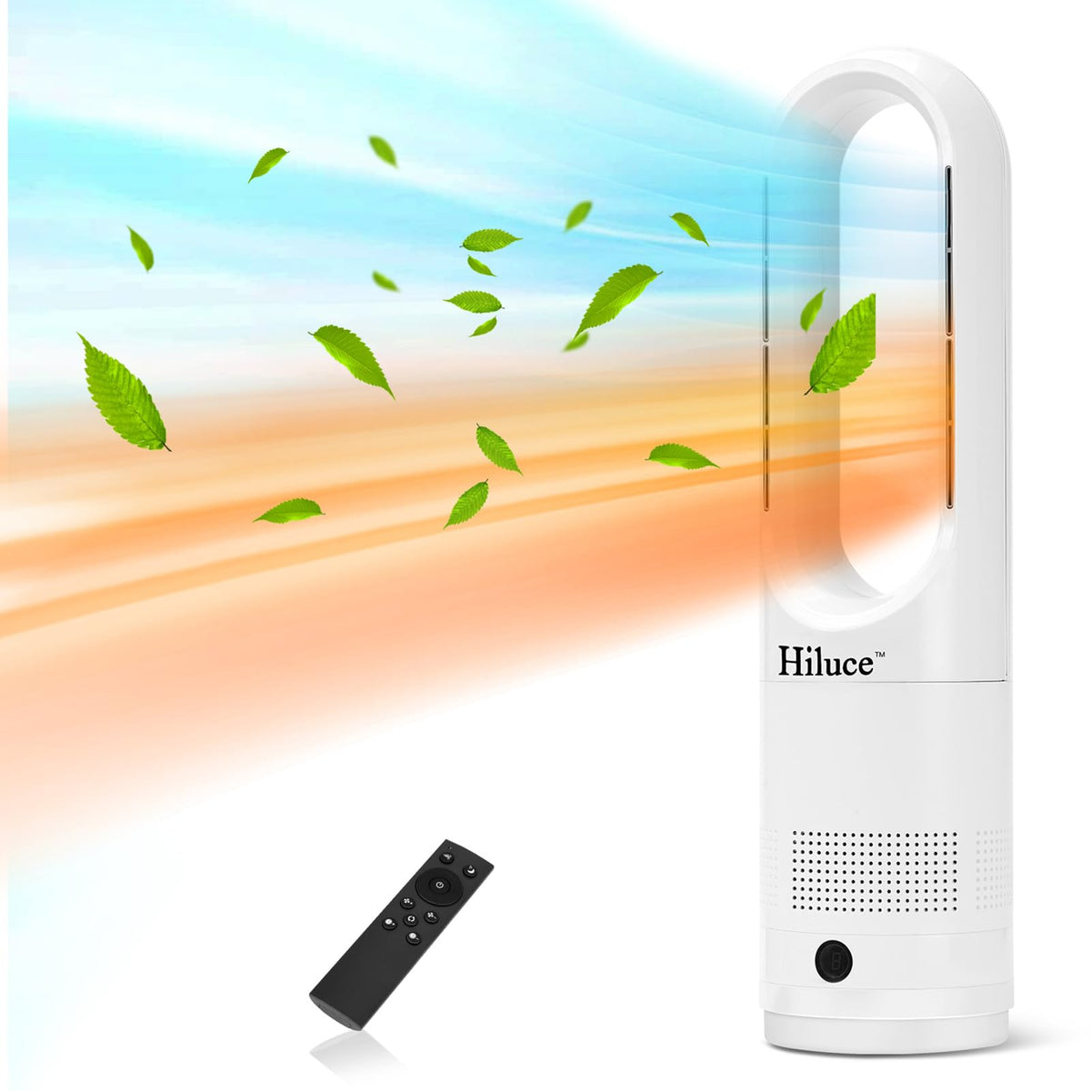 Hiluce All Season Bladeless Fan, 1400W Space Heater & 40W Tower Fan Combo