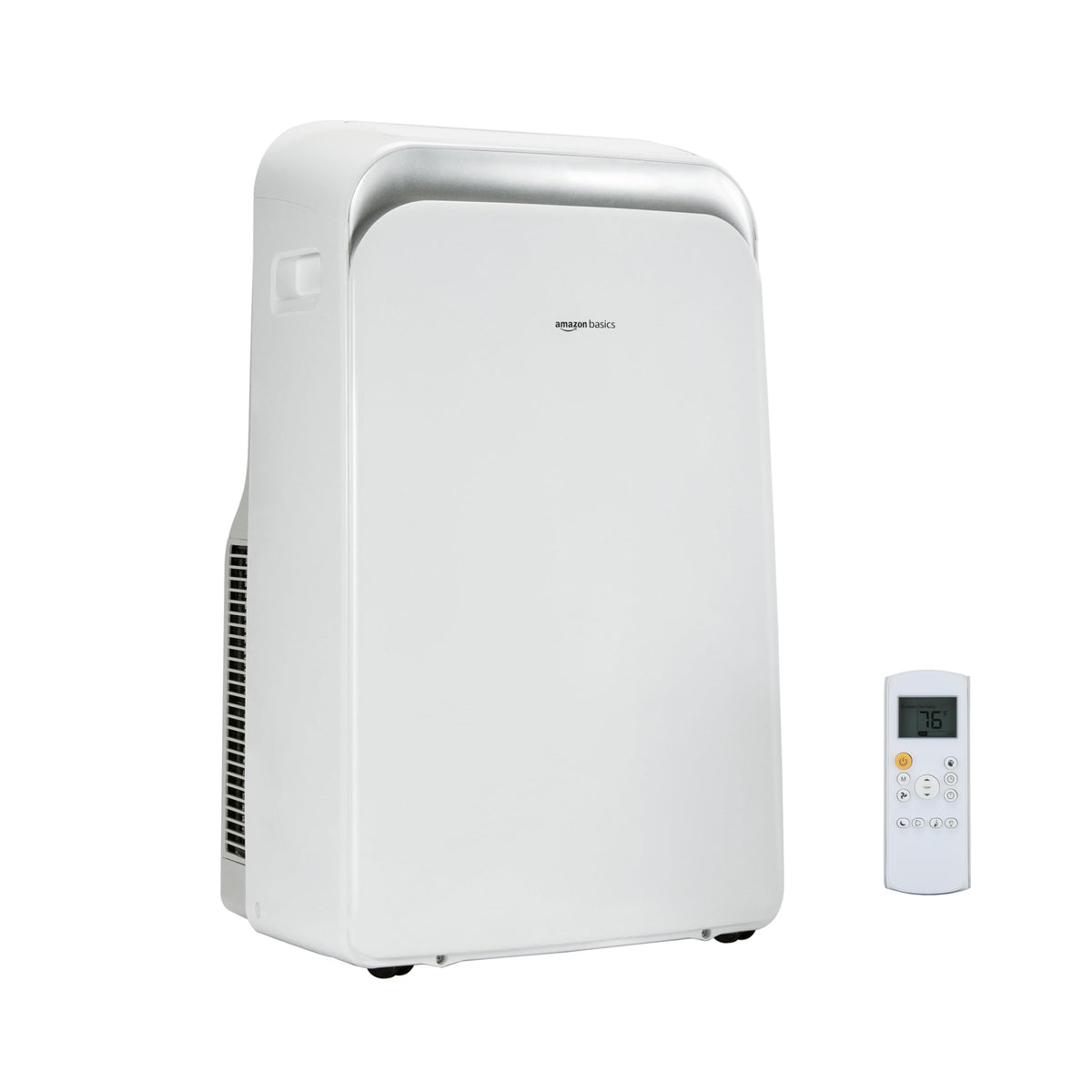 Amazon Basics 3-In-1 Portable Air Conditioner with Remote, Timer, Sleep Mode, Auto Swing, Dehumidifier, 10000 BTU (ASHRAE)/6000 BTU (SACC), Cools Bedroom Up to 450 Sqf, White
