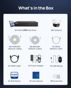 ANNKE 4K PoE Security Camera System with Dual-Lens, 180°Wide Angle, 2TB HDD