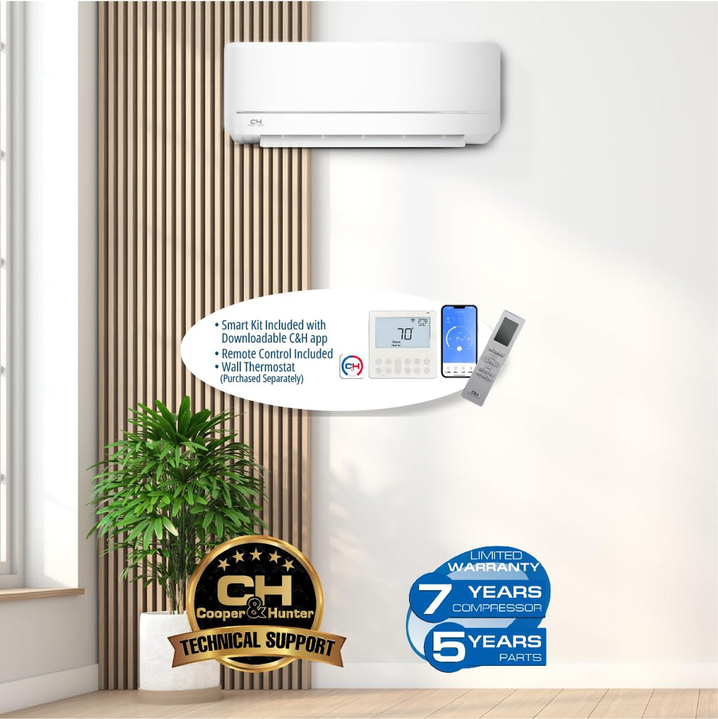 Cooper & Hunter 24,000 BTU 230V Wall Mount Mini Split AC, 18.7 SEER2