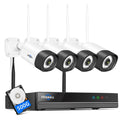 Hiseeu Wireless Security Camera, 5MP WiFi Security Camera System, 500GB HDD
