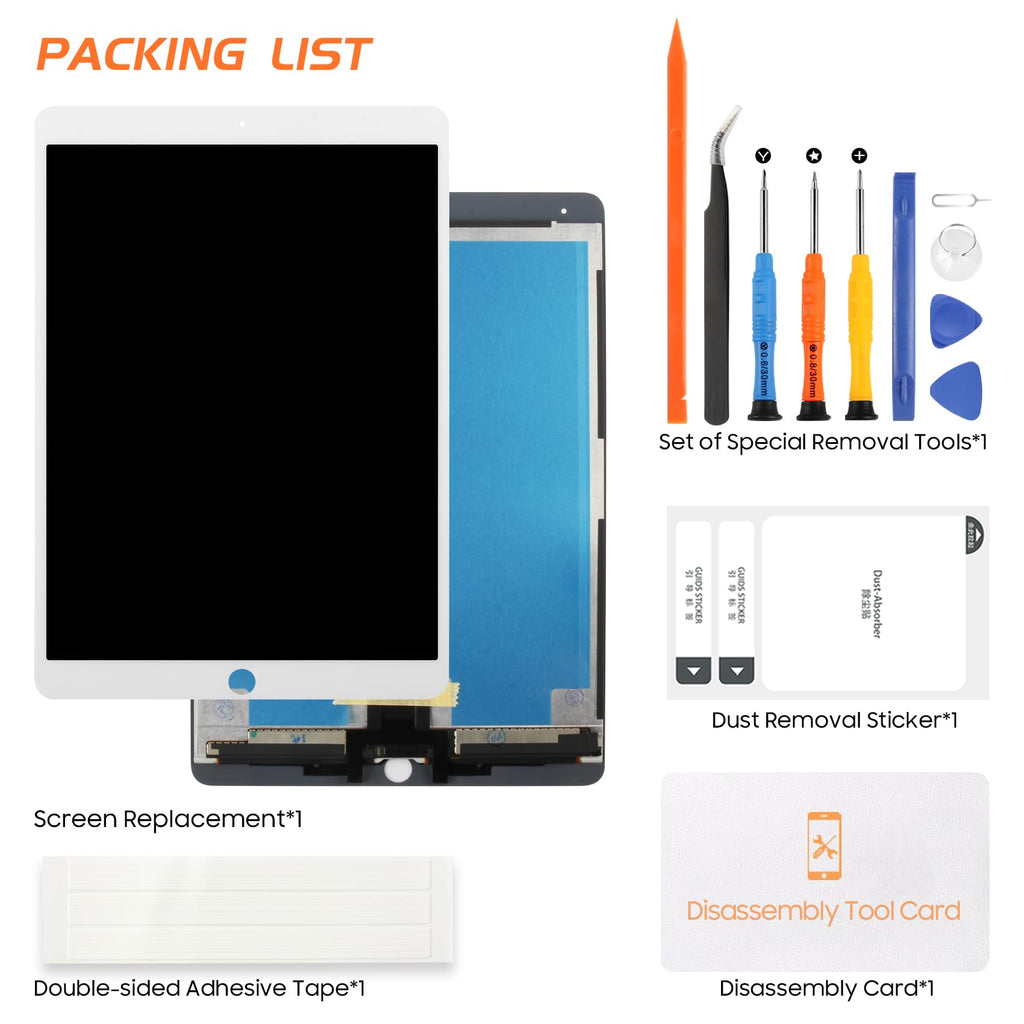 for iPad Pro 9.7 2016 Screen Replacement iPad Pro 9.7 A1673 LCD Display A1675 A1674 Replacement Touch Screen Digitizer Repair Parts White