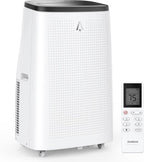 GarveeLife 14000 BTU Portable Air Conditioners, 4-in-1 Indoor AC Unit with Cooling, Dehumidifier, Fan, Follow Me, 24-Hour Timer, Remote Control & Window Kit for Bedroom, Home Office, Apartment,