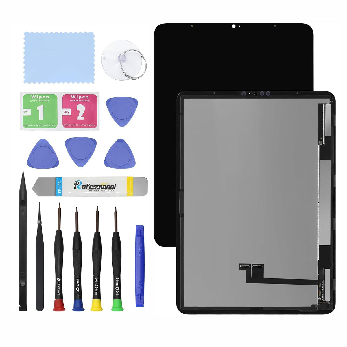 11" New Screen Replacement for iPad Pro 11 2nd Gen A2068 A2230 A2228 A2231 (2020) LCD Display Touch Glass Screen Digitizer Panel Assembly Replacement Part with Tools