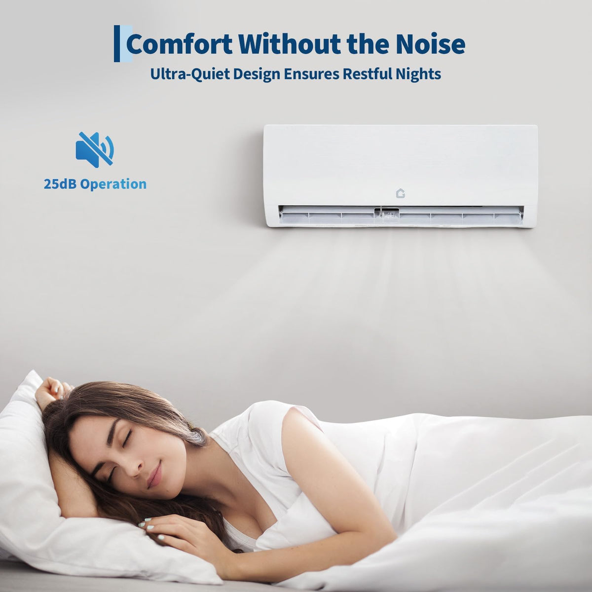 12000 BTU Split Air Conditioner & Heater, 19 SEER2 115V Inverter Ductless Wall AC Unit with Pre-Charged Condenser, Heat Pump & Installation Kit