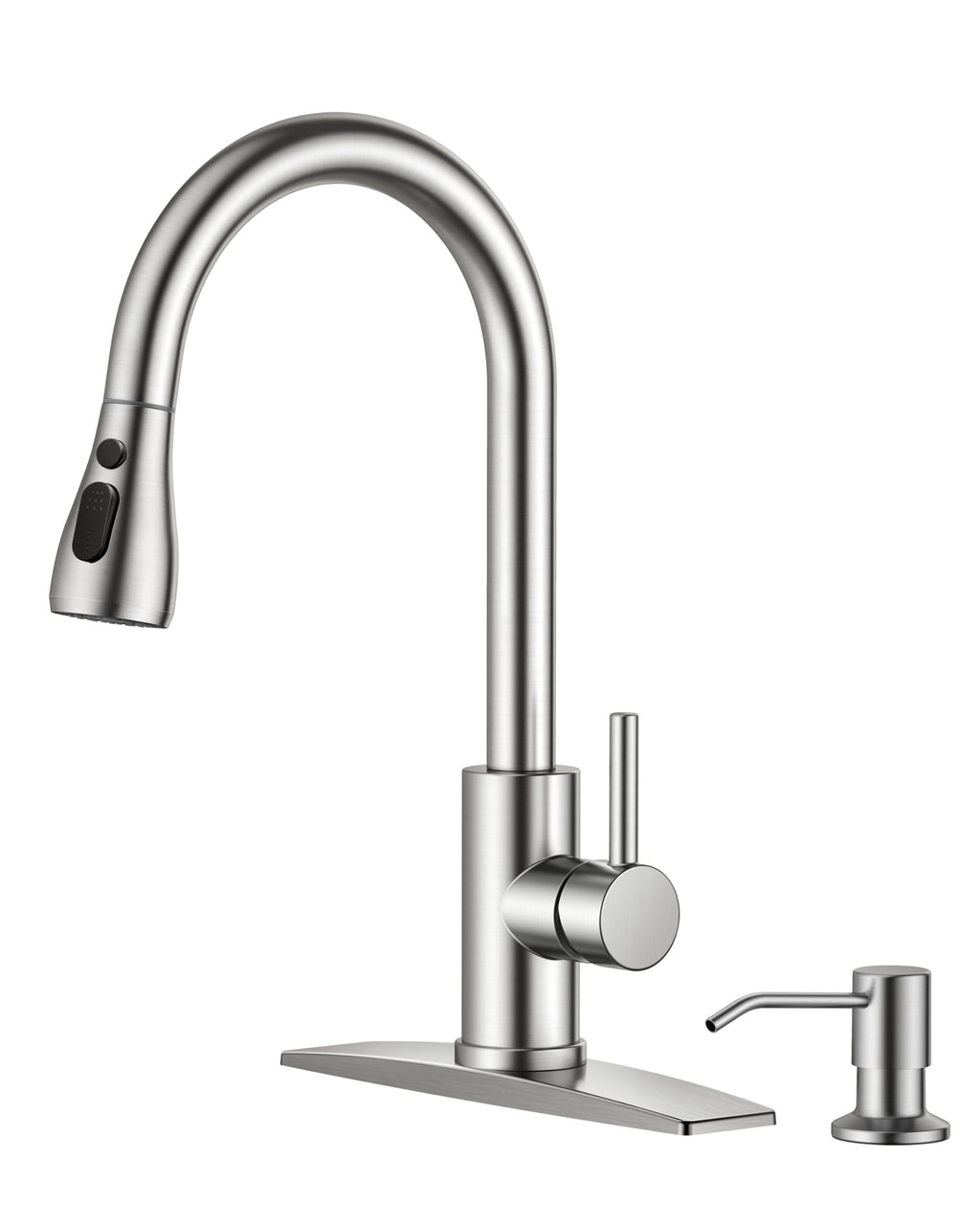 FORIOUS Touch Activated Kitchen Faucets Pull Down Sprayer, Brushed Nickel