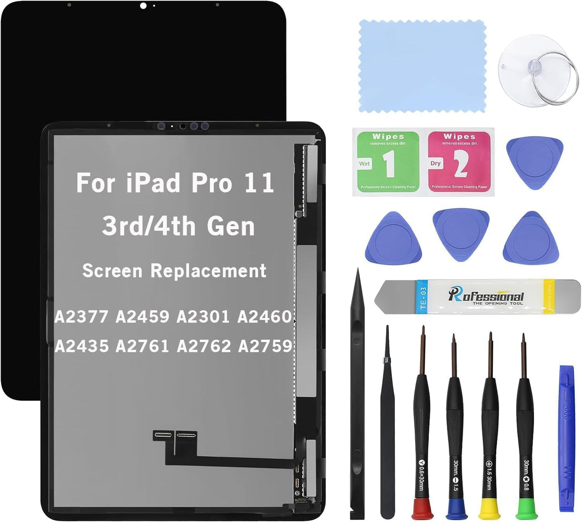9.7" New Screen Replacement for iPad Pro 2016 A1673 A1674 A1675 LCD Display Glass Touch Digitizer Premium Kit with Tools - White