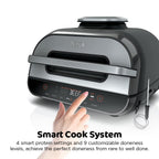 Ninja Foodi Smart 6-in-1 Indoor Grill & Air Fryer, 4 Qt, Black/Grey, FG551
