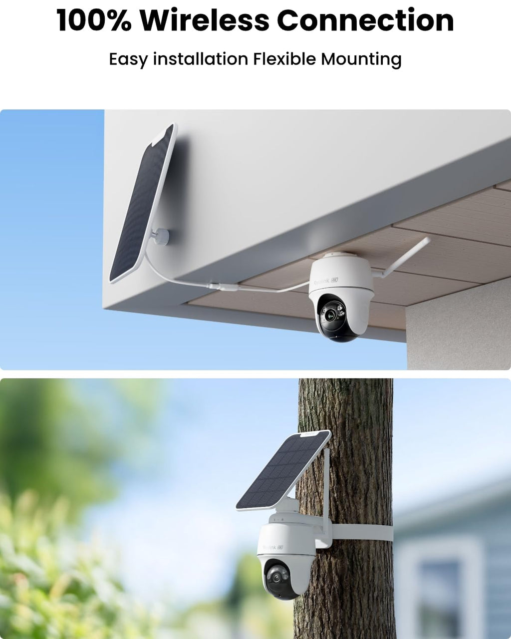 REOLINK Argus PT Ultra 4K Solar Security Cameras Wireless Outdoor 4 Cam Kit