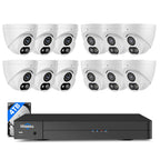Hiseeu 4K Security Camera System, 8 Pcs 8MP PoE Cameras