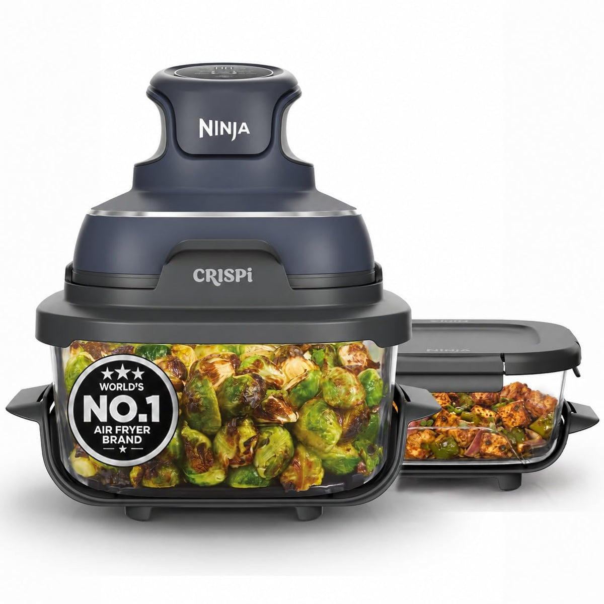 Ninja Crispi Glass Air Fryer, 4-in-1, Grey, FN101GY