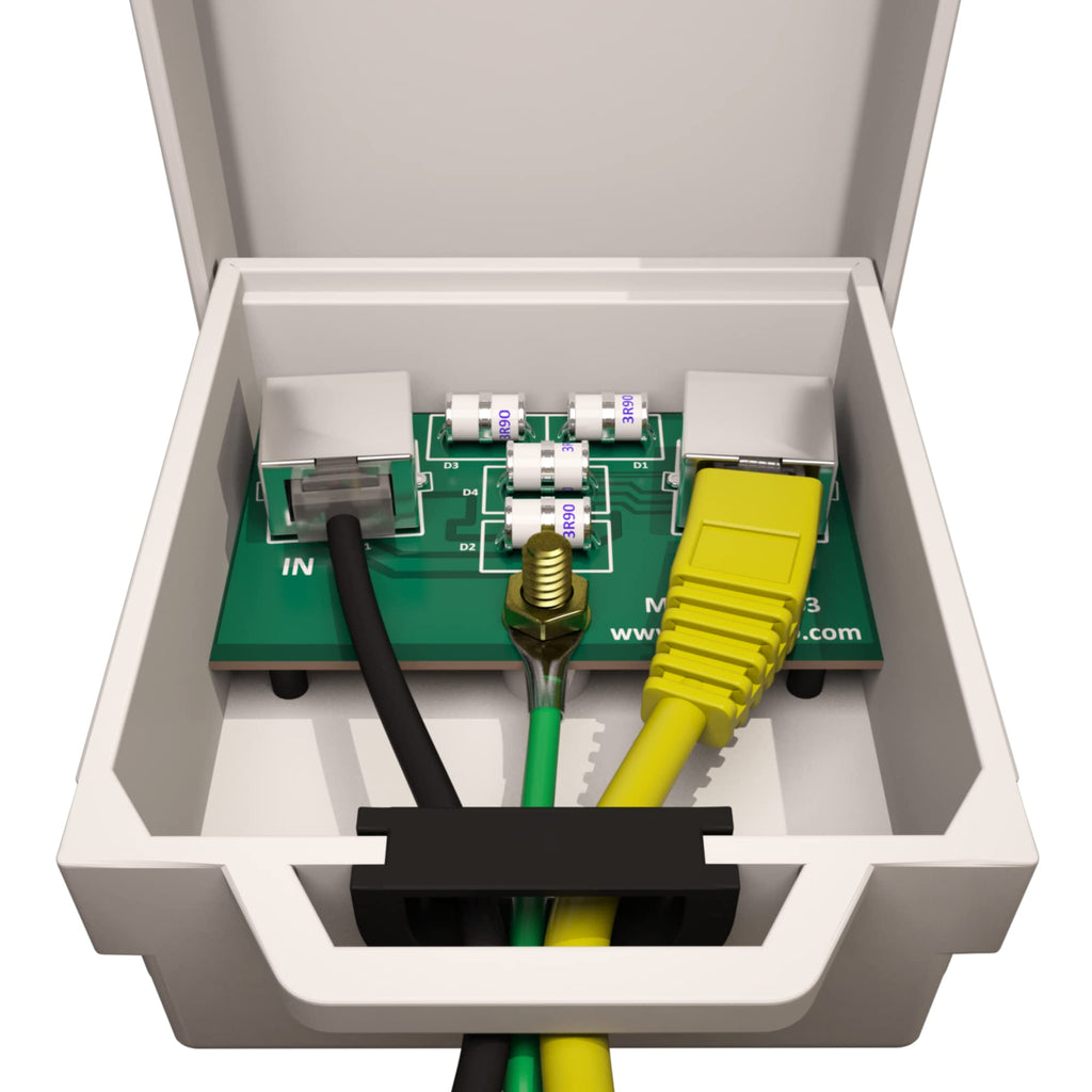 Outdoor Ethernet Surge Protector - Gigabit and PoE++ Compatible (10 Pack)