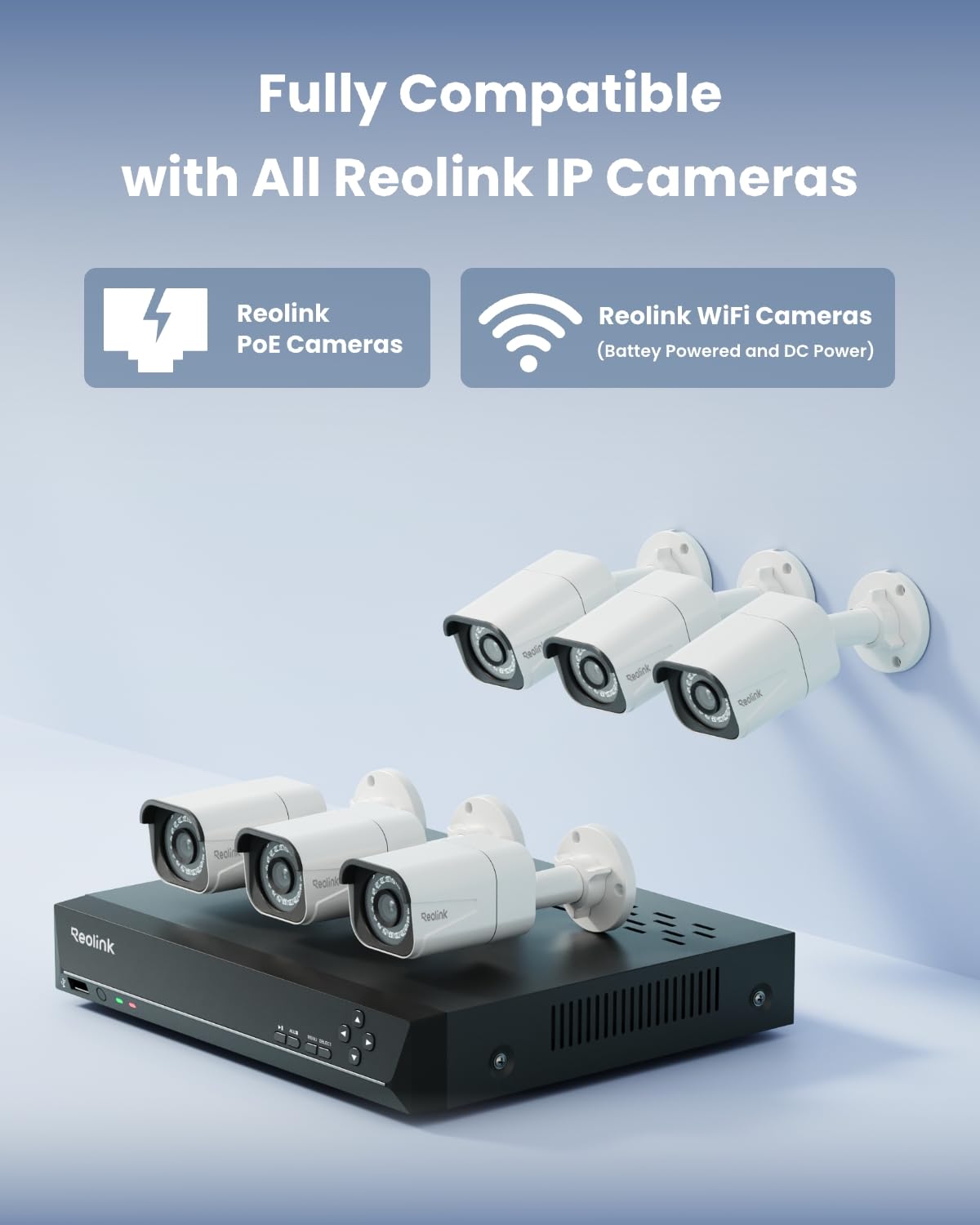 REOLINK 8CH 4K/8MP Security Camera System with 2TB HDD RLK8-800B6
