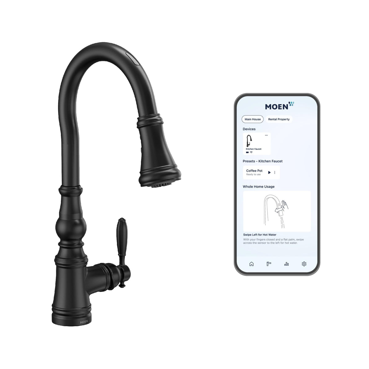 Moen S73004NL Weymouth Polished Nickel Pulldown Kitchen Faucet