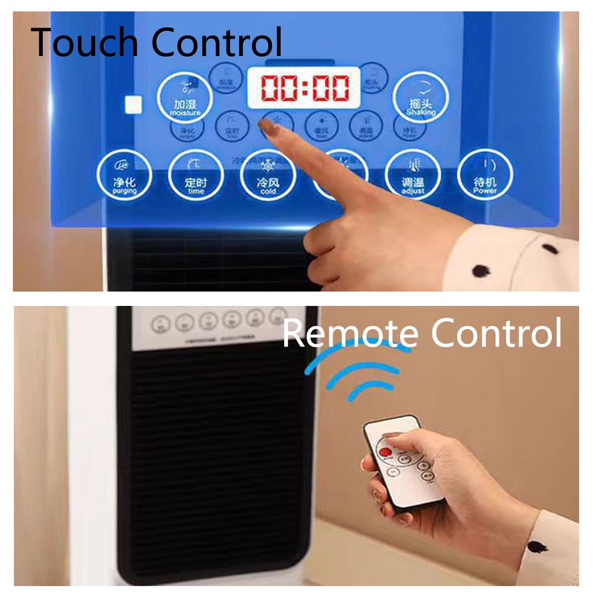 12000 BTU Portable Air Conditer Unit with Remote Control - Energy Class A Eative Coolers Cooling and Heating Mobile Heater Cooler Fan