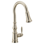 Moen S73004NL Weymouth Polished Nickel Pulldown Kitchen Faucet