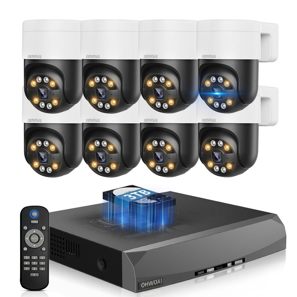 Outdoor Wired Security Camera System, 4K PoE Video Surveillance System